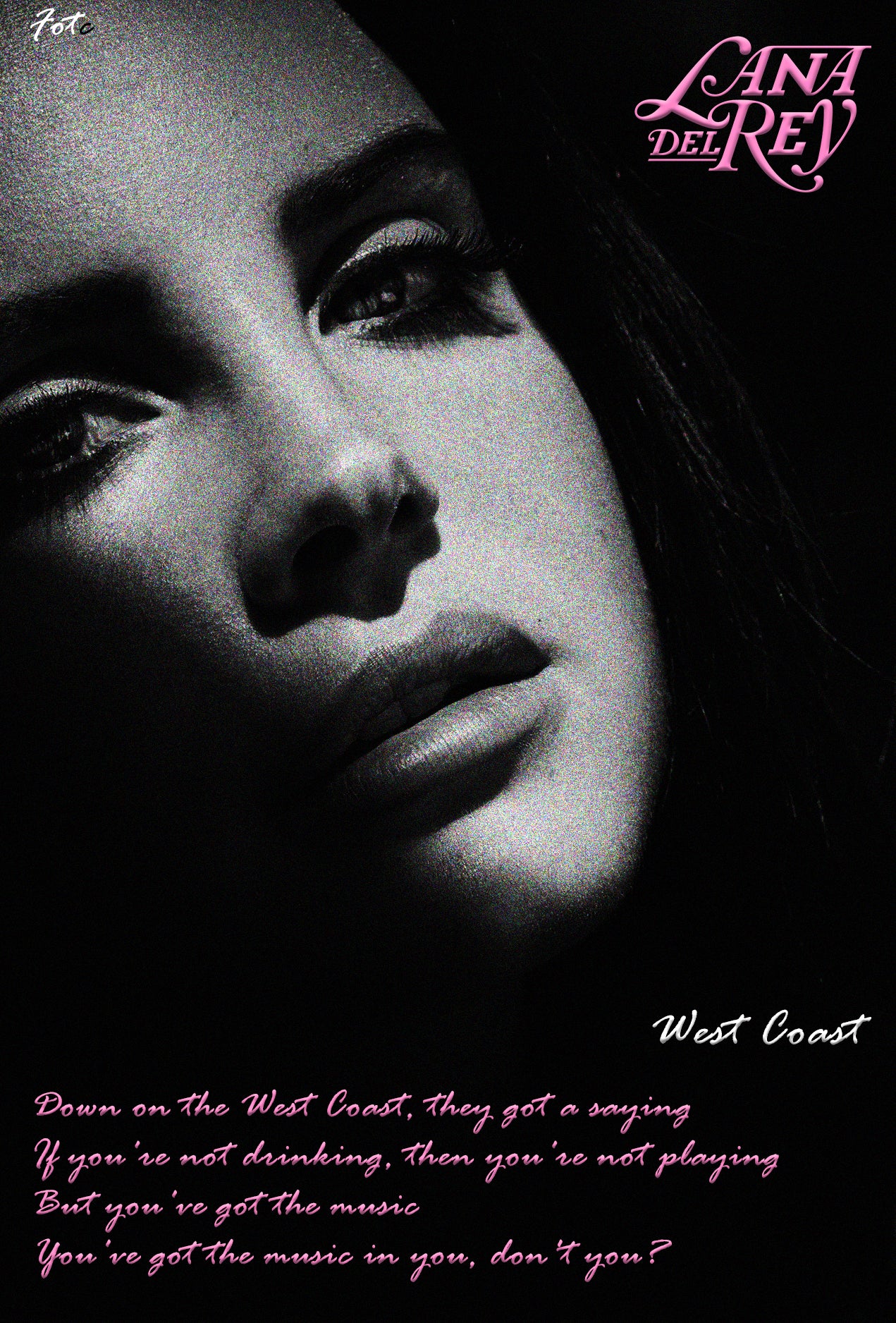 Lana Del Rey- West Coast Poster