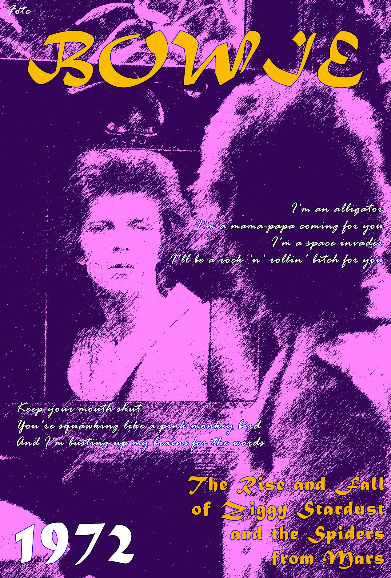 David Bowie- The Rise of Ziggy Stardust and The Spiders From Mars Poster