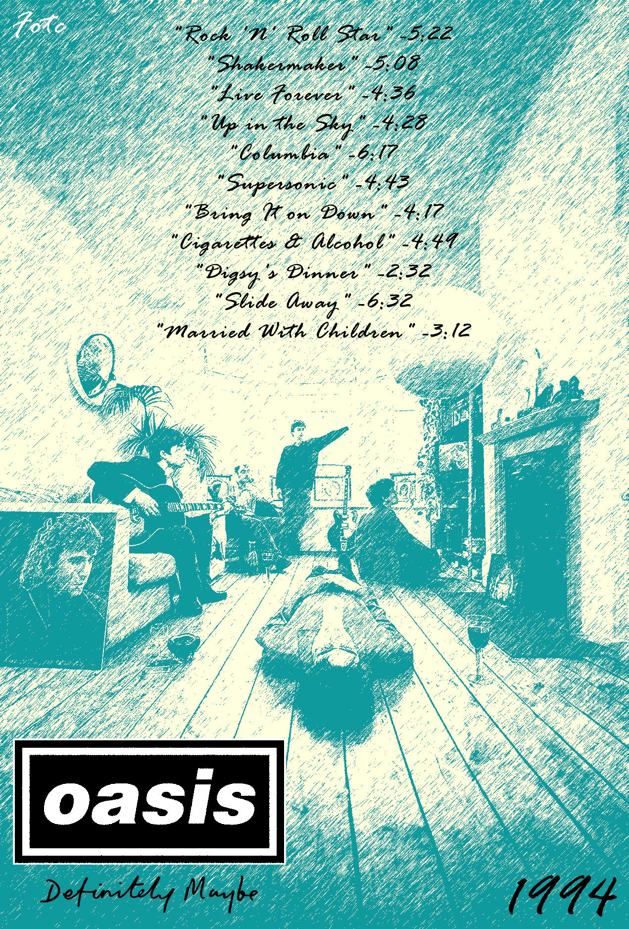 Oasis- Definitely maybe poster