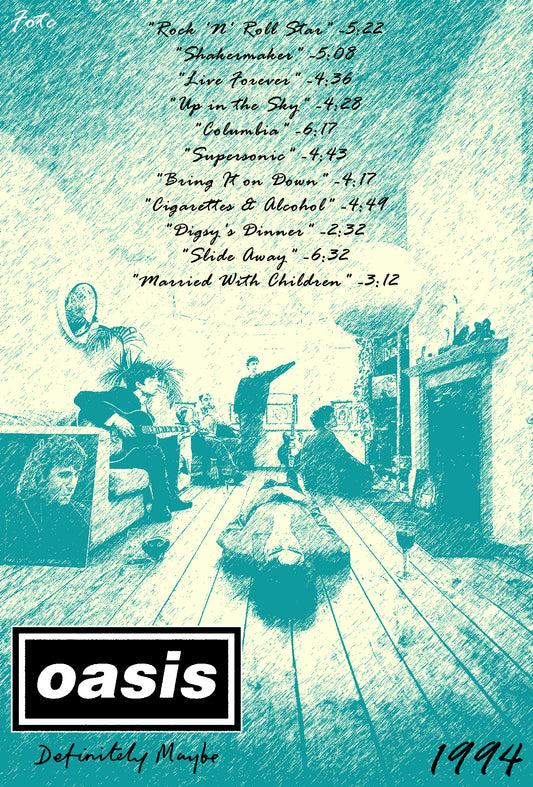Oasis- Definitely maybe poster